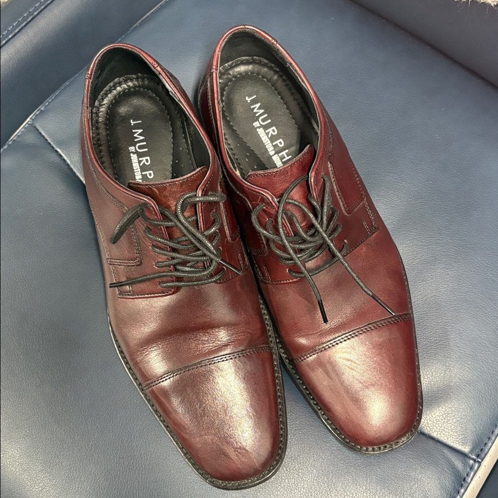 Men's Burgundy Leather Dress Shoes